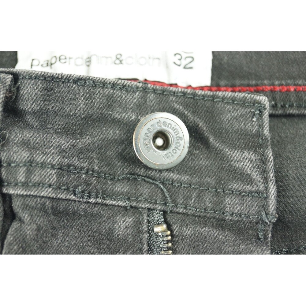 Paper Denim Women’s Charcoal Gray Slim Straight Jeans Stretch Mid Rise Casual - Picture 5 of 11